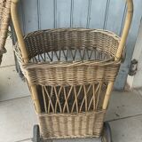 Old wicker log cart