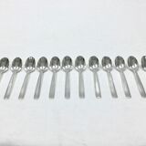 12 mocha spoons in silver metal