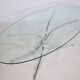Coffee Table Chrome Spider Legs and Glass 1970s Italy