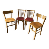 Set of 4 mismatched bistro chairs