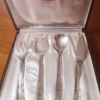 Silver metal cutlery box