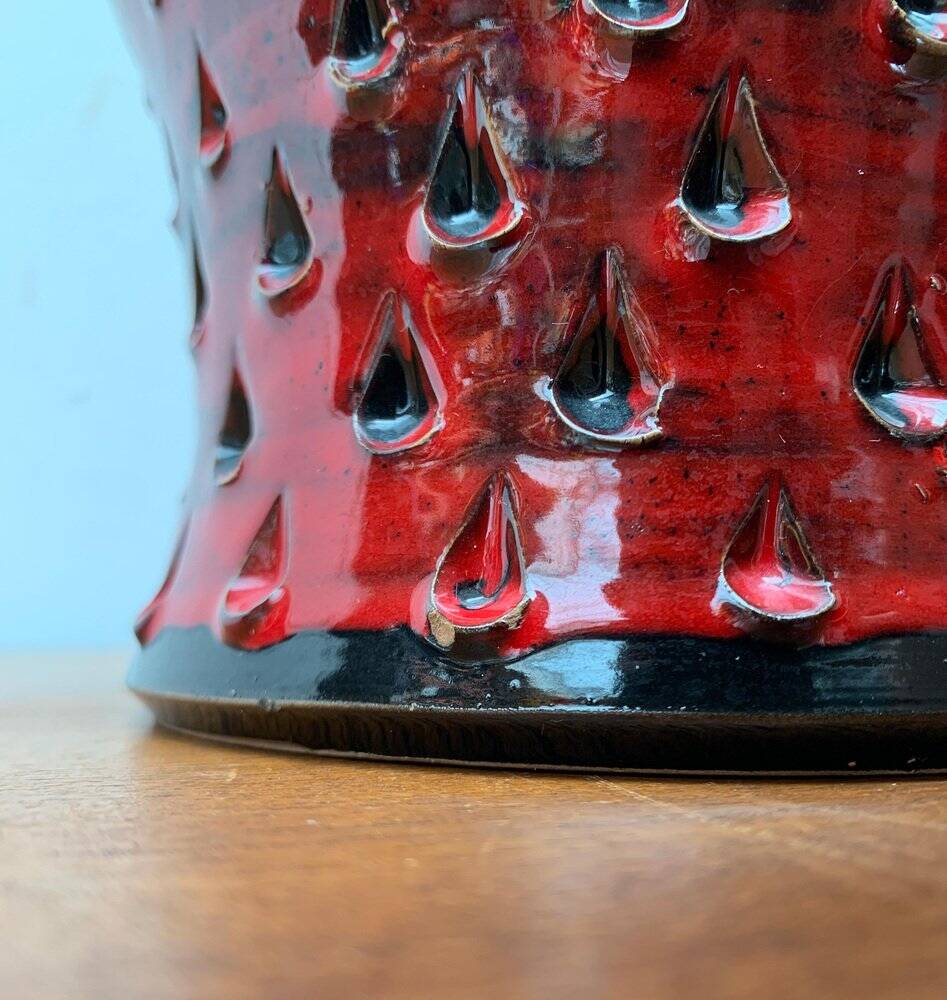 Italian ceramic vase Strawberries by Fratelli Fantullacci for Bitossi, 1960s