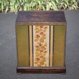 Napoleon III upholstered wooden chest, storage chest, interior decoration