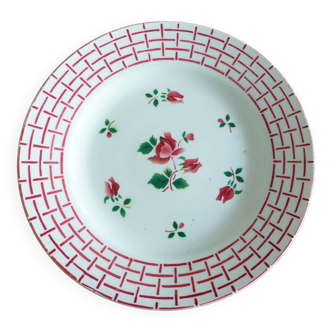 1 assiette plate digoin sarreguemines modèle Rosa 221234