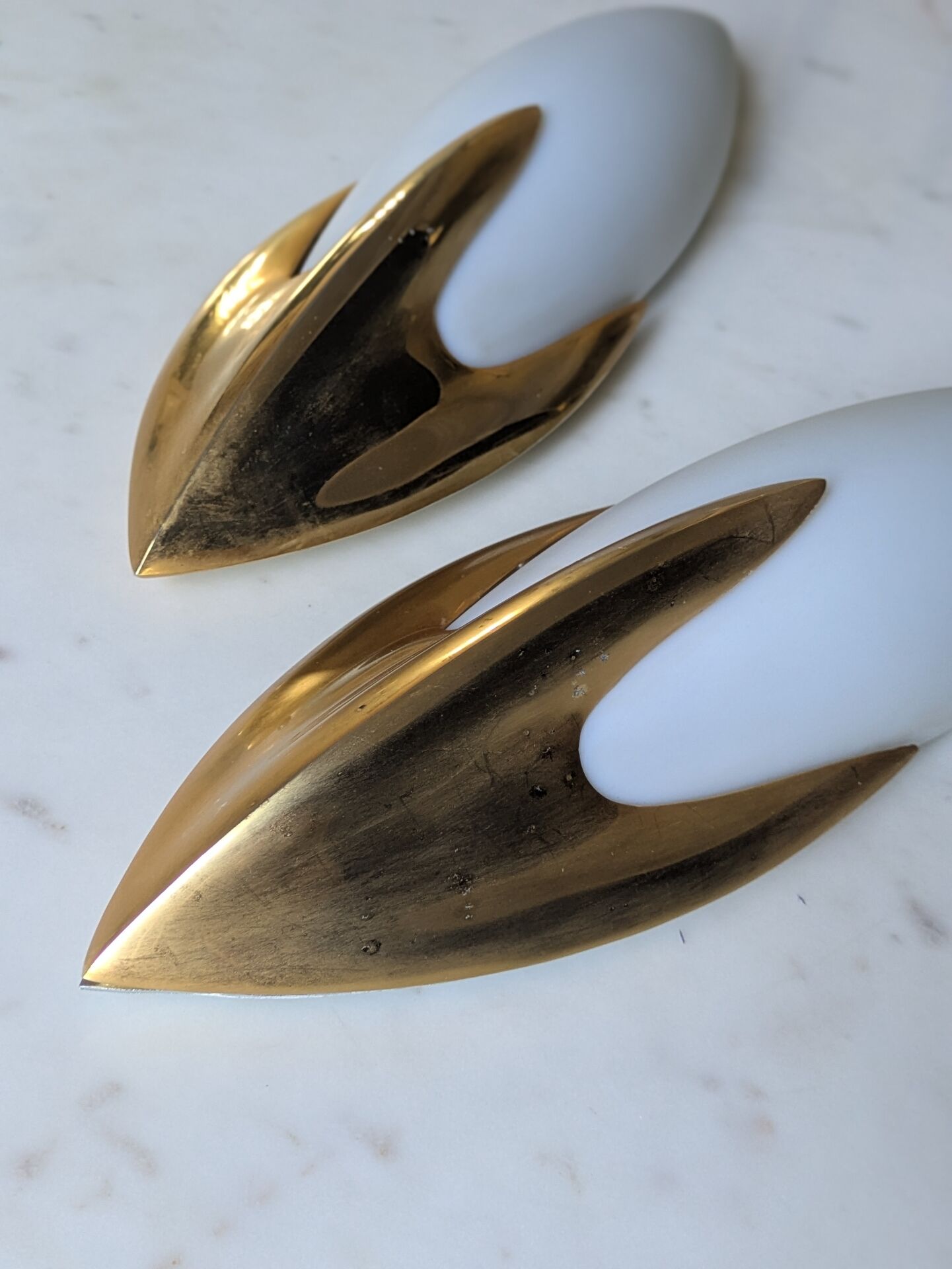 Paire d' appliques Space Age 70'