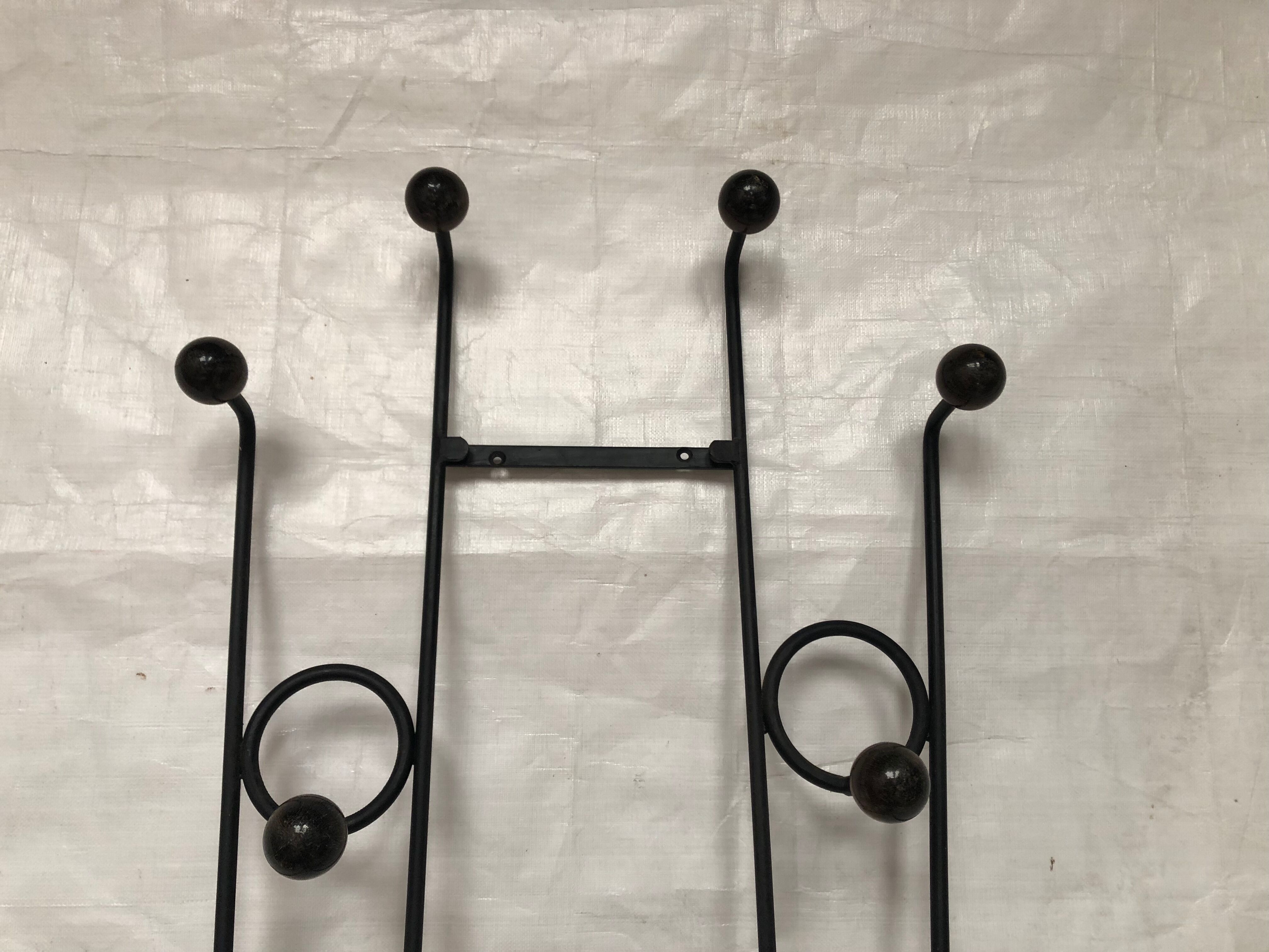 Vintage wall coat rack 60s