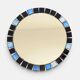 Round mosaic mirror in the style of Vallauris, France circa 1970.