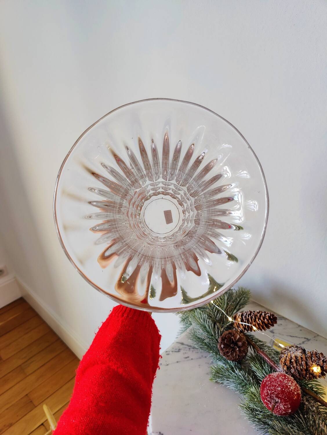 Slender glass vase