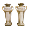 Pair of Art Nouveau Vases By The Royal Dux Bohemia Manufacture