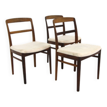 Set of 3 rosewood chairs, Ib Kofod Larsen, Denmark, 1960.