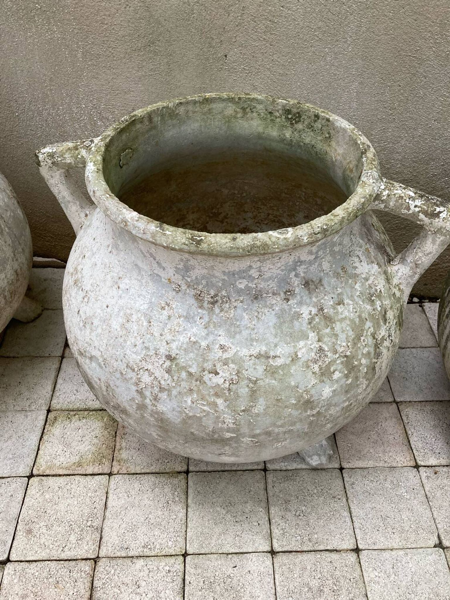 Jardinière marmite,  fibrociment 60’S
