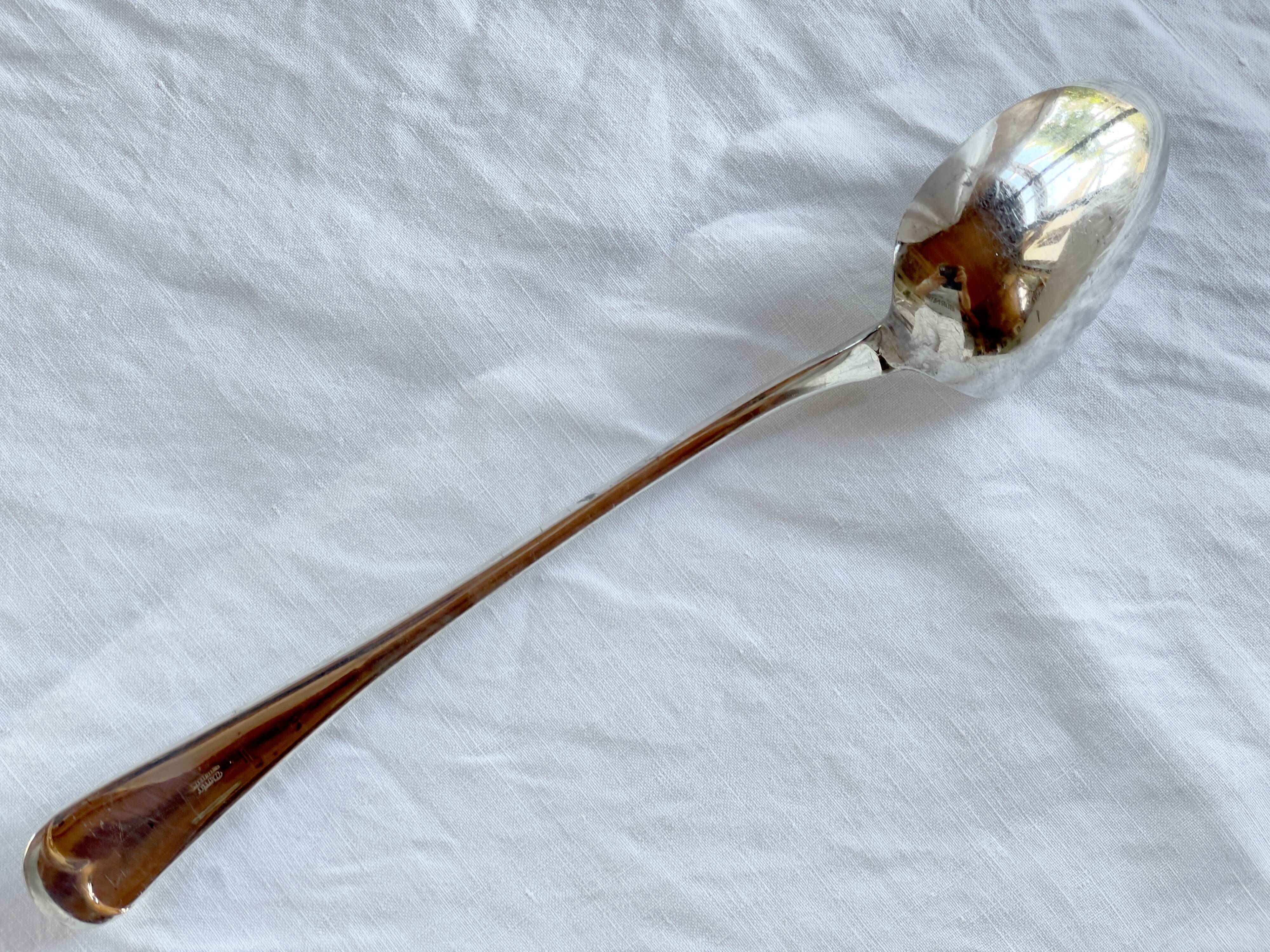 Warriss Sheffield eng 19th century large -32.5 cm- serving spoon