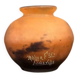 Muller brothers in Lunéville: marbled glass vase from the Art Nouveau period