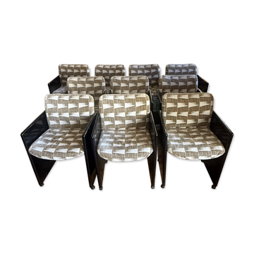 Fauteuils par Kazuhide Takahama pour Studio Simon, 1970s, Set de 10