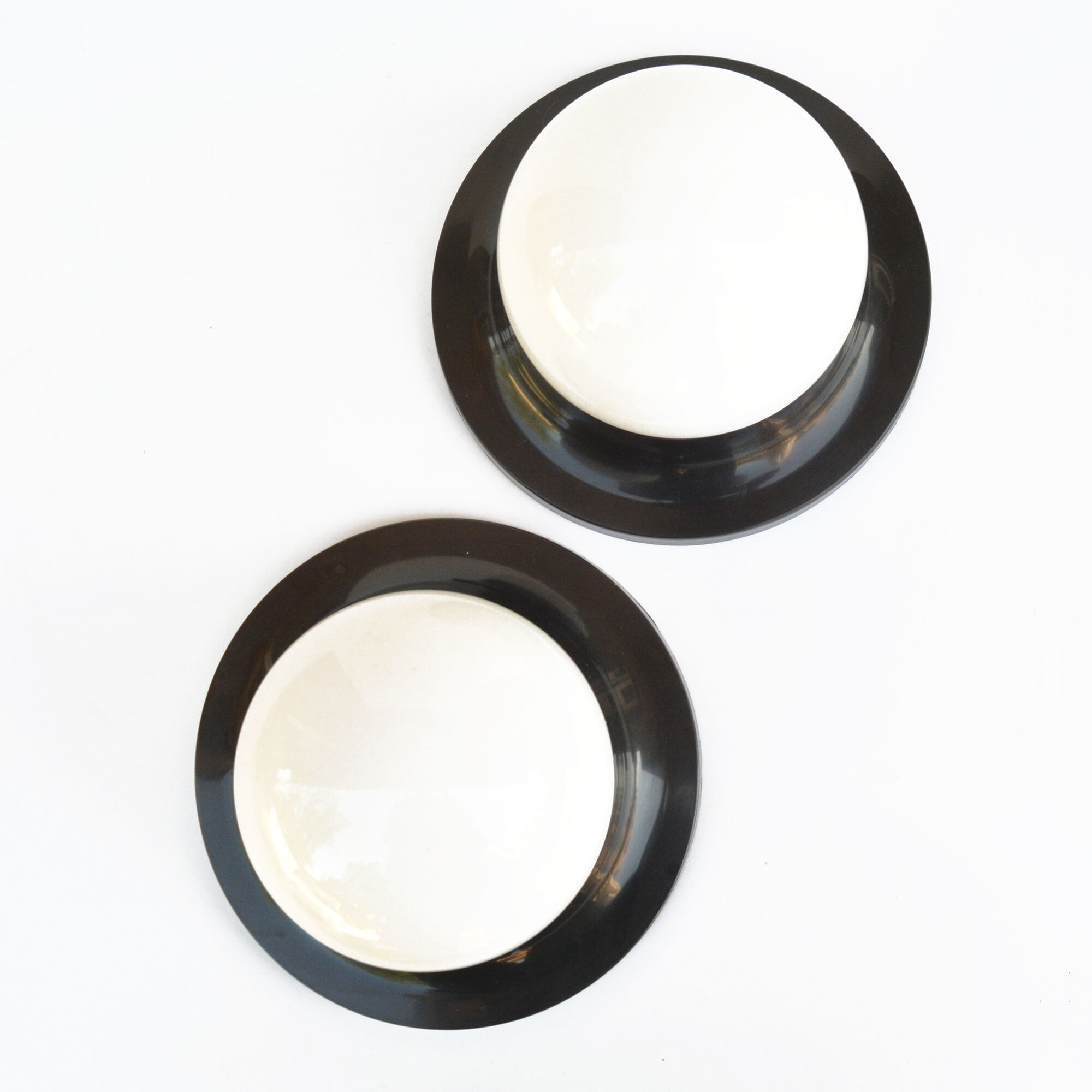 1970s a minimalist pair of plafonds, Polam Radom, Poland