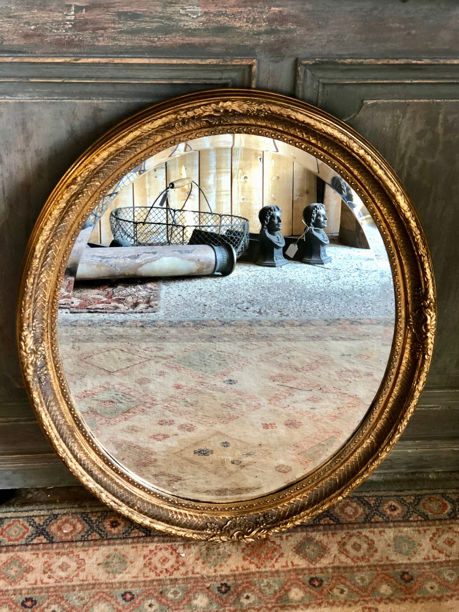 Louis XVI style oval mirror 80