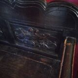 Old Breton enclosed bed chest bench