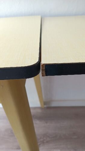 Yellow formica table