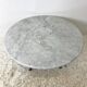 70's aluminum and white marble coffee table