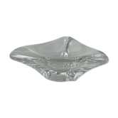 Empty ashtray trilobed crystal bag Daum