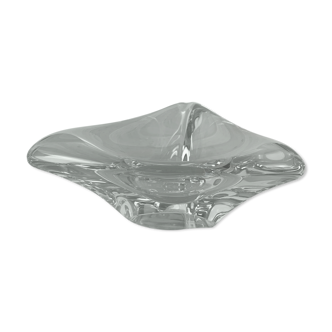 Empty ashtray trilobed crystal bag Daum