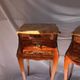 Louis XV Marquetry Bedside Tables, Pair of Vintage French Nightstands