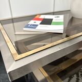 Smoked glass nesting coffee table