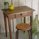 Small farm table-old rustic wooden desk years 50
