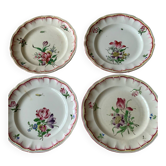 Set of 4 Lunéville plates