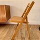 chaise pliante en bois de hêtre vintage années 70