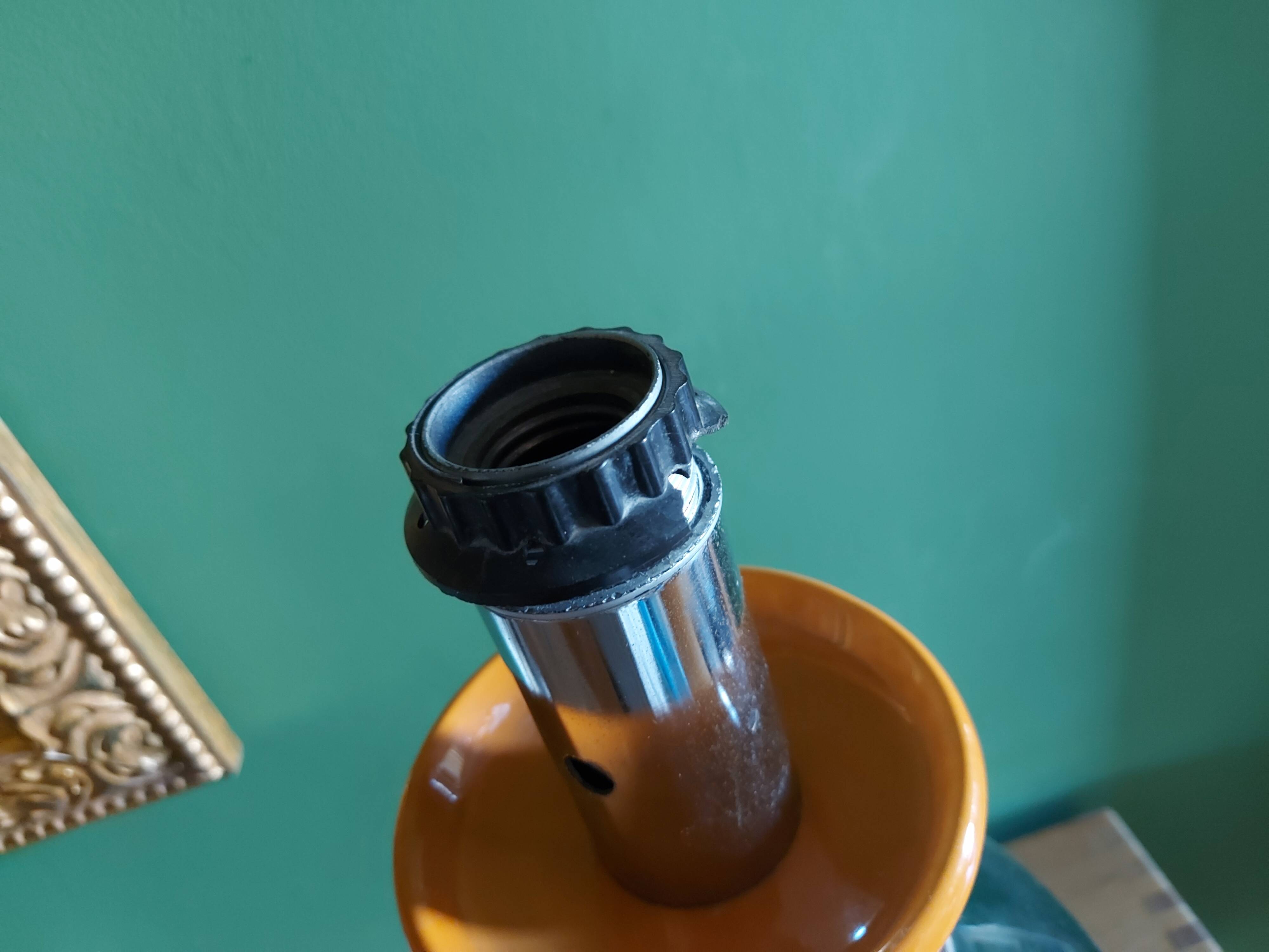 Large vintage 70'S lamp in aluminum and metal