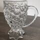 Set of 2 vintage pressed glass cups/mugs.
