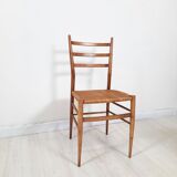 1950s vintage chair, hand-woven chiavarina