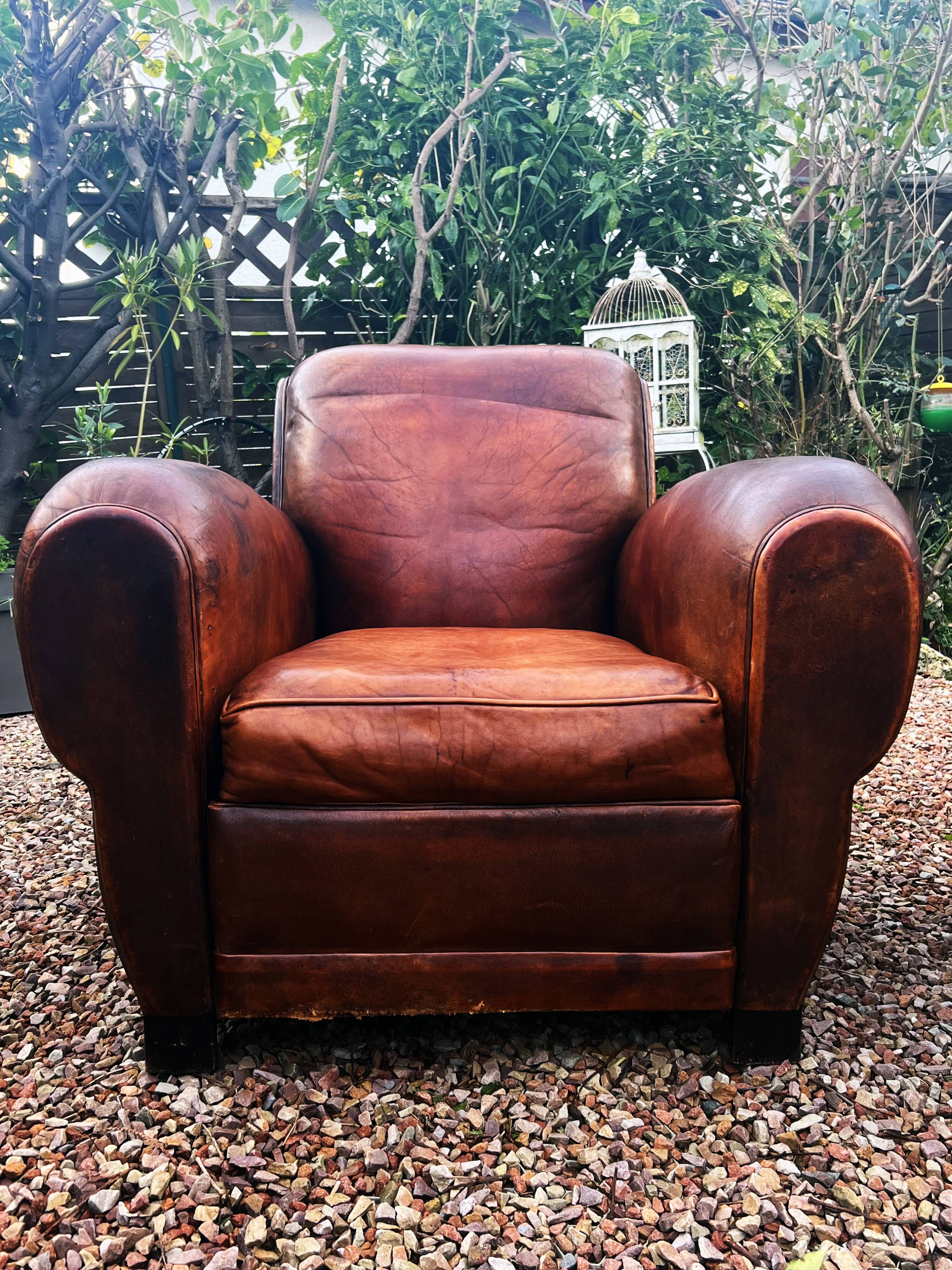 pair of club armchairs