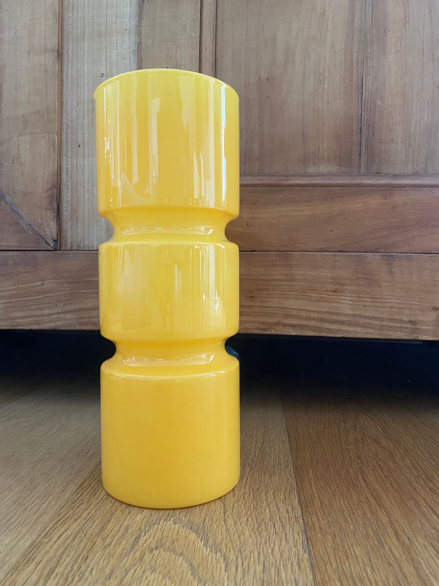 Fitz lamp in yellow glass Habitat vintage cylinder tube lamp
