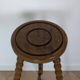 Paire tabourets tripodes