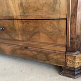 Restoration style 4-drawer chest of drawers with marble top, very good condition