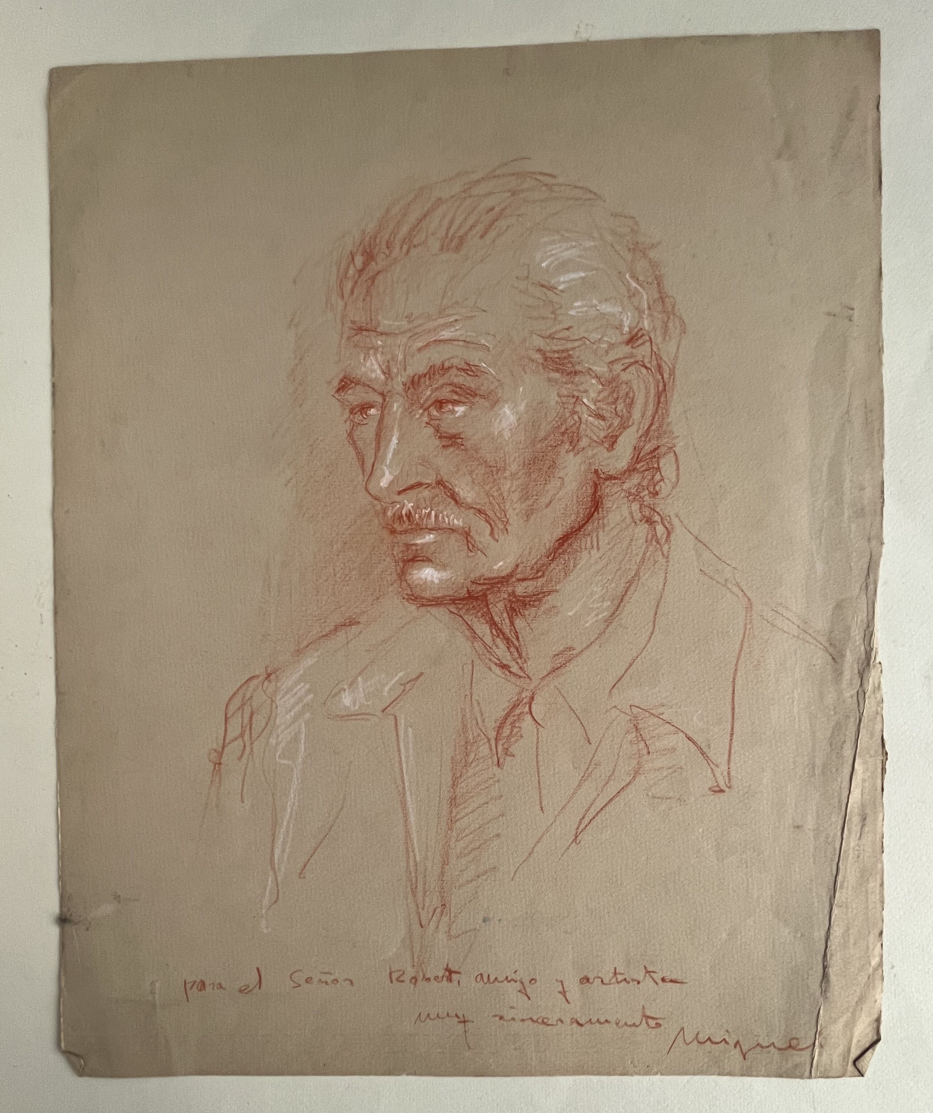 Portrait with sanguine