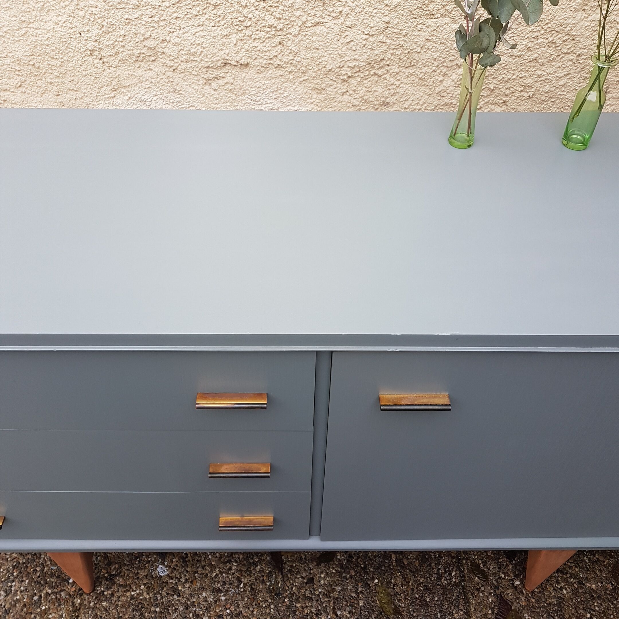 Enfilade kaki vert de gris 140 cm