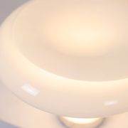 Angelo Mangiarotti. Lampe en opaline et métal chromé. Années 1980.