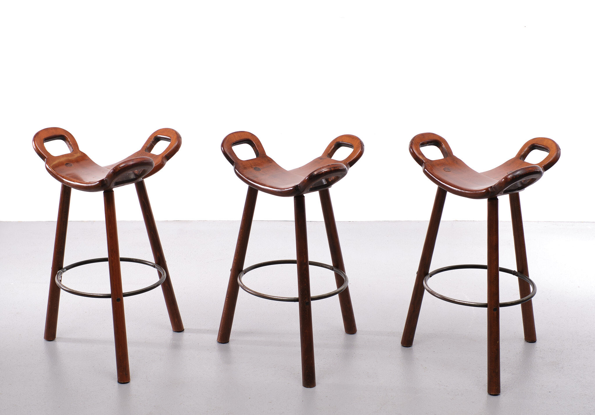 Spanish marbella sergio rodrigues bar stools 1970s
