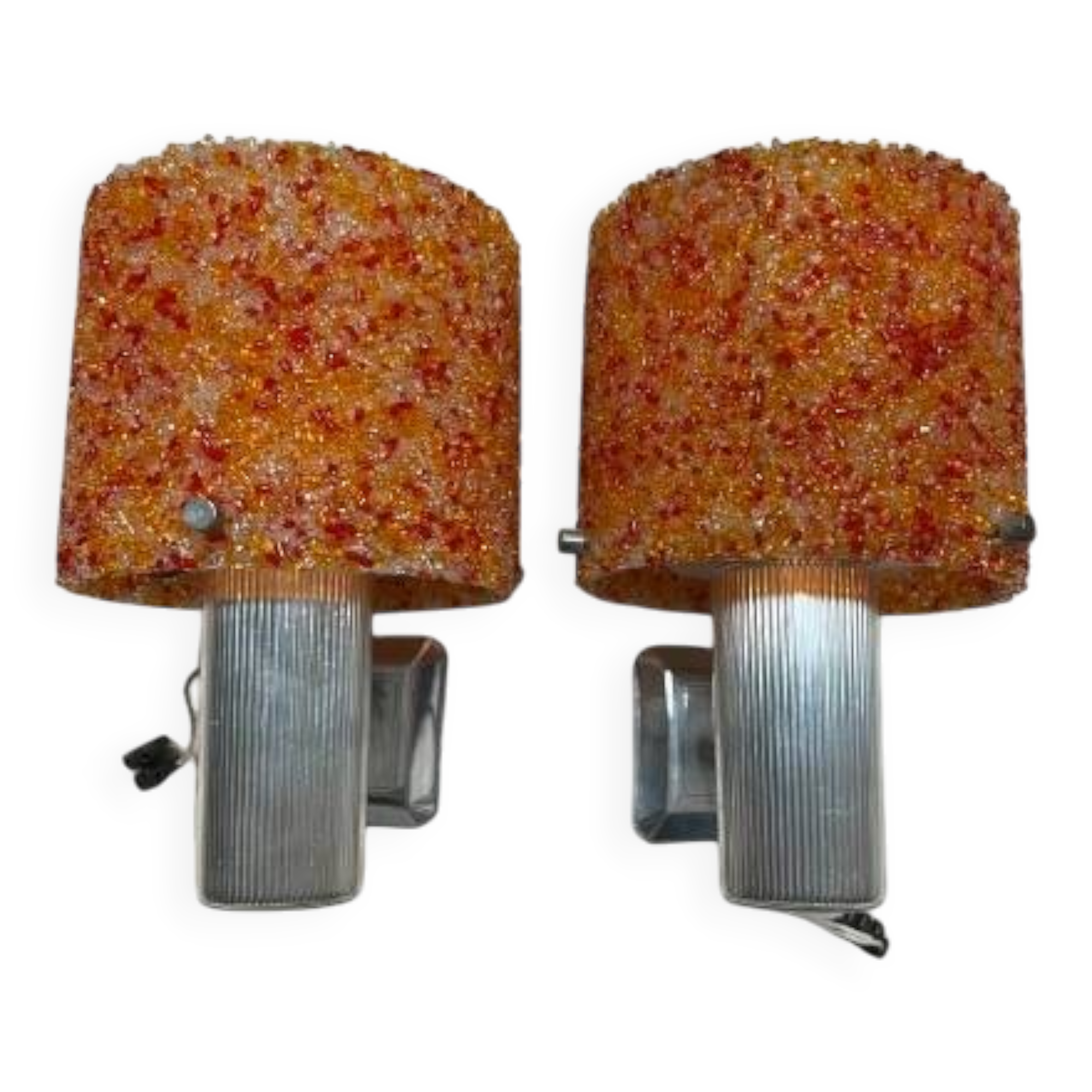 Pair of plastic wall lights