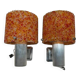 Pair of plastic wall lights