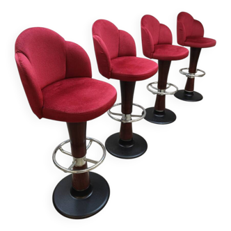 Tabourets de bar pivotants vintage français « Hôtel chic »