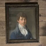 Male portrait, pastel in its frame, circa 1800