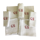 7 monogrammed damasse cotton towels