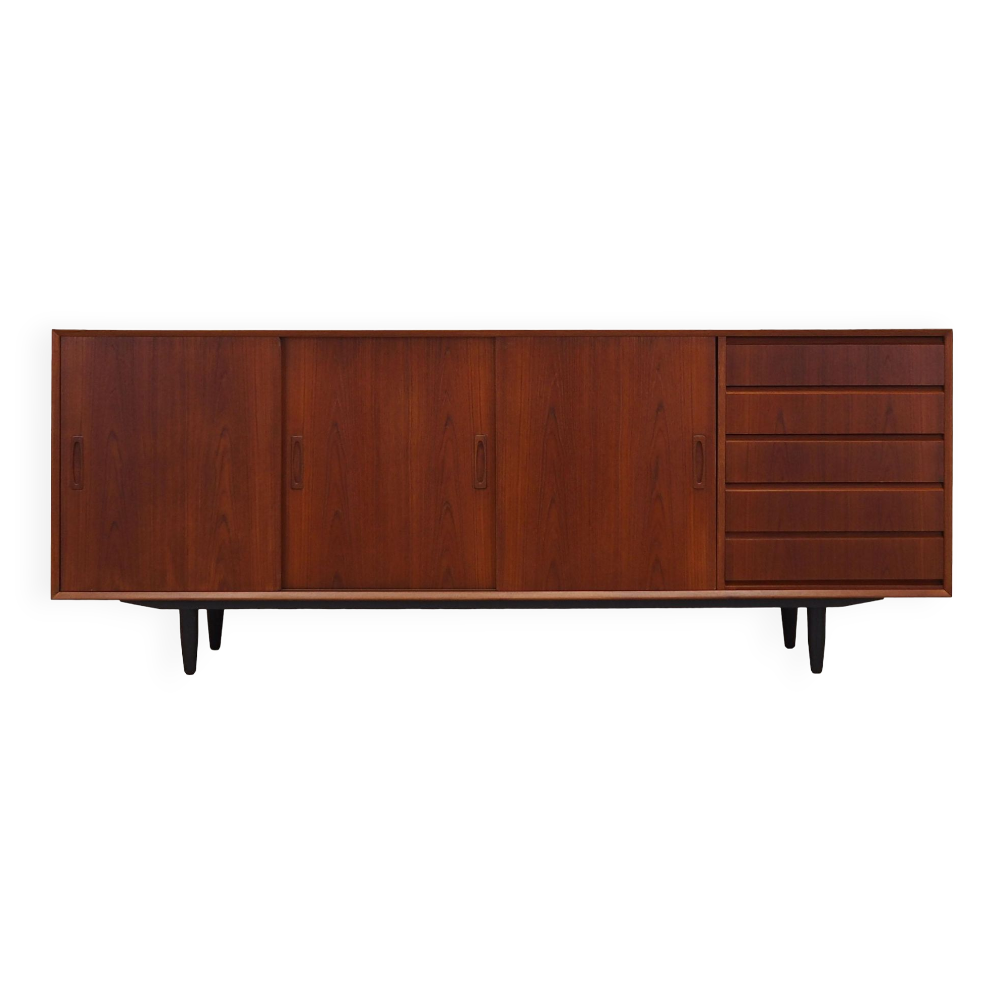 Enfilade en teck, design danois, années 1970, production: Danemark