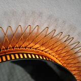 Italian bright / heated sun mirror in brass from the 50s