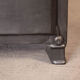 Industrial storage cabinet with 2 brushed steel swing doors, circa 1950