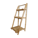 Bamboo shelf, staircase, vintage, plant door, rattan